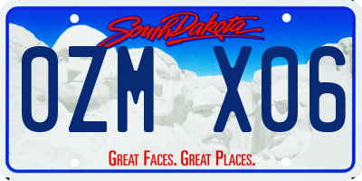 SD license plate 0ZMX06