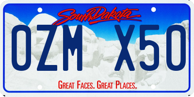 SD license plate 0ZMX50