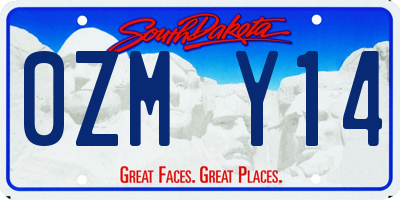 SD license plate 0ZMY14