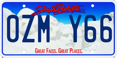 SD license plate 0ZMY66