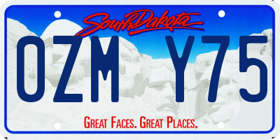 SD license plate 0ZMY75