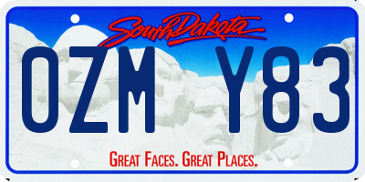 SD license plate 0ZMY83