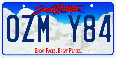 SD license plate 0ZMY84