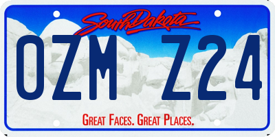 SD license plate 0ZMZ24