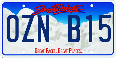 SD license plate 0ZNB15