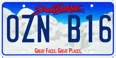 SD license plate 0ZNB16