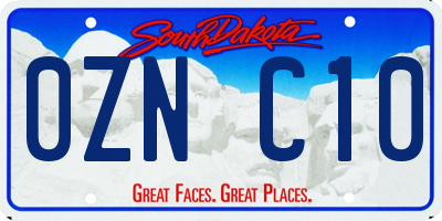 SD license plate 0ZNC10