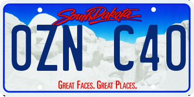 SD license plate 0ZNC40