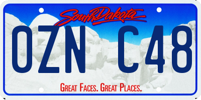 SD license plate 0ZNC48
