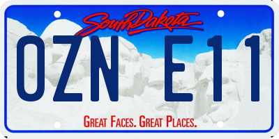 SD license plate 0ZNE11