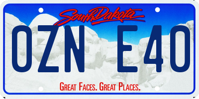 SD license plate 0ZNE40