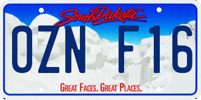 SD license plate 0ZNF16