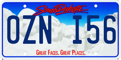SD license plate 0ZNI56