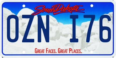 SD license plate 0ZNI76