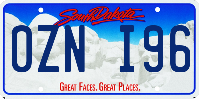 SD license plate 0ZNI96