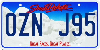 SD license plate 0ZNJ95