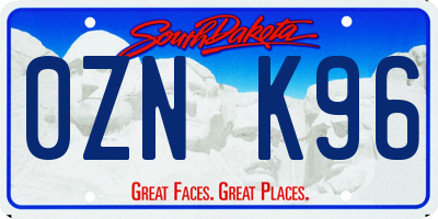 SD license plate 0ZNK96