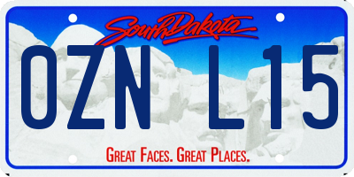 SD license plate 0ZNL15