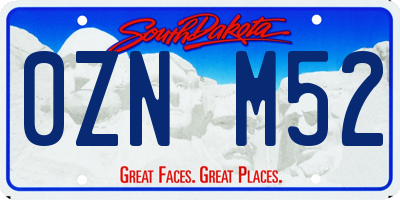 SD license plate 0ZNM52