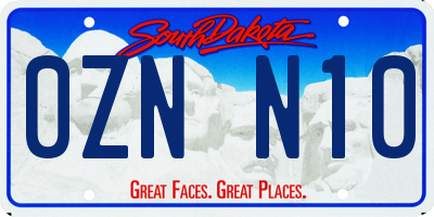 SD license plate 0ZNN10