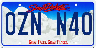 SD license plate 0ZNN40