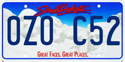 SD license plate 0ZOC52
