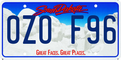 SD license plate 0ZOF96
