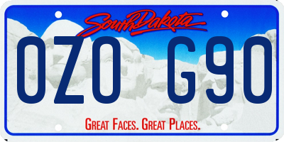 SD license plate 0ZOG90