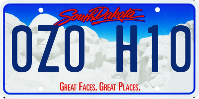SD license plate 0ZOH10