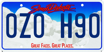 SD license plate 0ZOH90