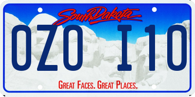 SD license plate 0ZOI10