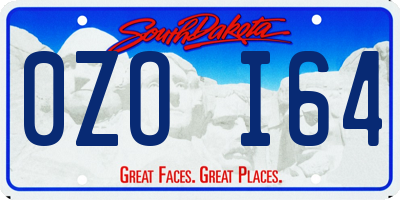 SD license plate 0ZOI64