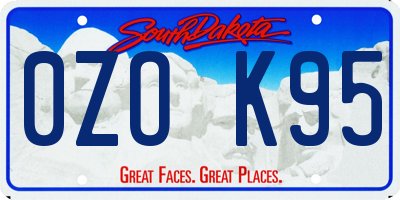 SD license plate 0ZOK95