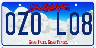 SD license plate 0ZOL08