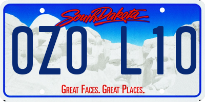 SD license plate 0ZOL10
