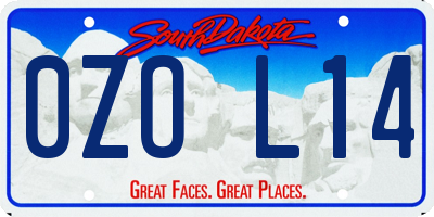SD license plate 0ZOL14