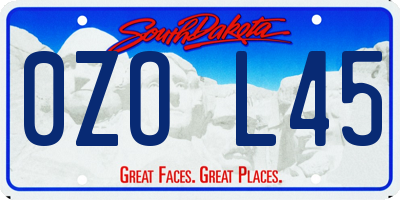SD license plate 0ZOL45