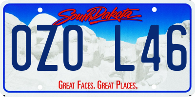 SD license plate 0ZOL46