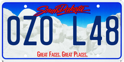SD license plate 0ZOL48