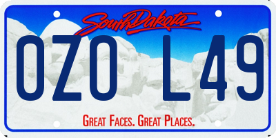 SD license plate 0ZOL49