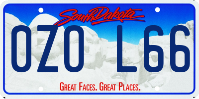 SD license plate 0ZOL66
