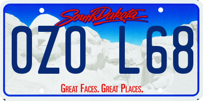 SD license plate 0ZOL68