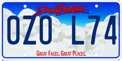 SD license plate 0ZOL74