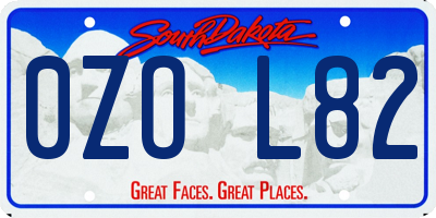 SD license plate 0ZOL82