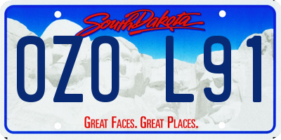 SD license plate 0ZOL91