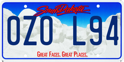 SD license plate 0ZOL94