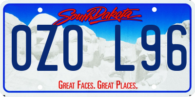 SD license plate 0ZOL96