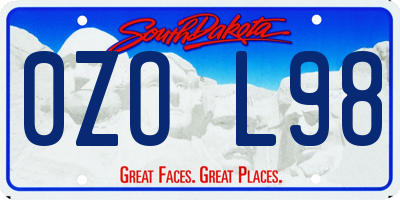 SD license plate 0ZOL98