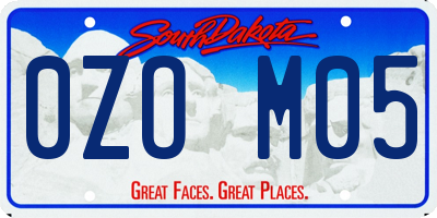 SD license plate 0ZOM05