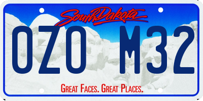SD license plate 0ZOM32